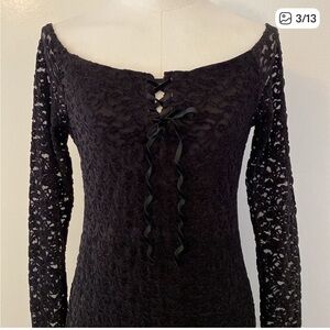 Fitted Black Lace Dress